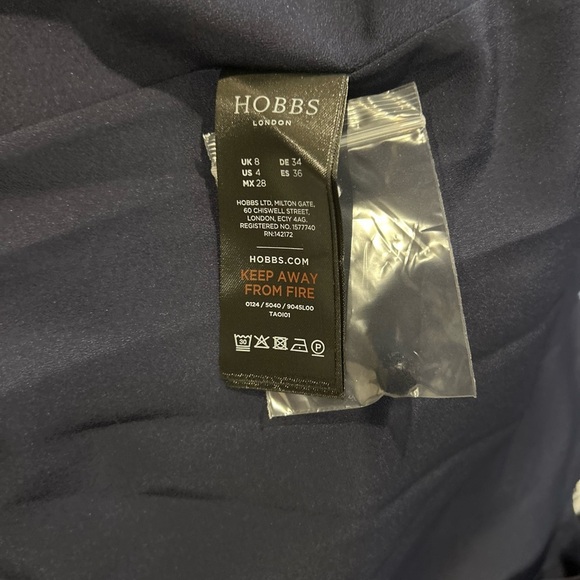 Hobbs London Sasha Tie Neck Floral Mini Dress, size 4. - Picture 9 of 10